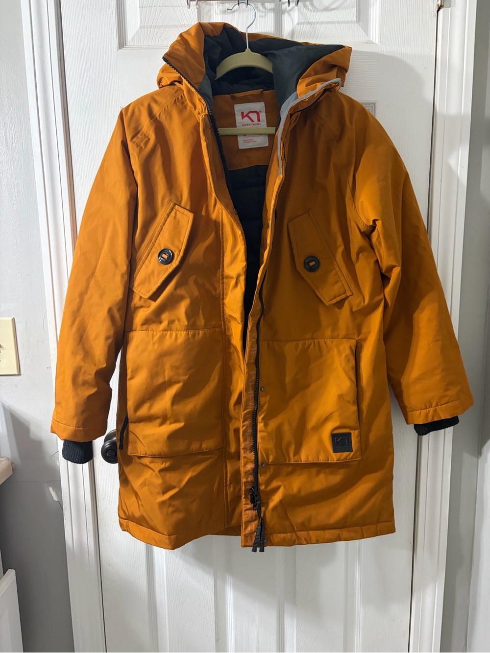 Kari Traa Women’s Hooded Ski Parka in Mustard Orange
